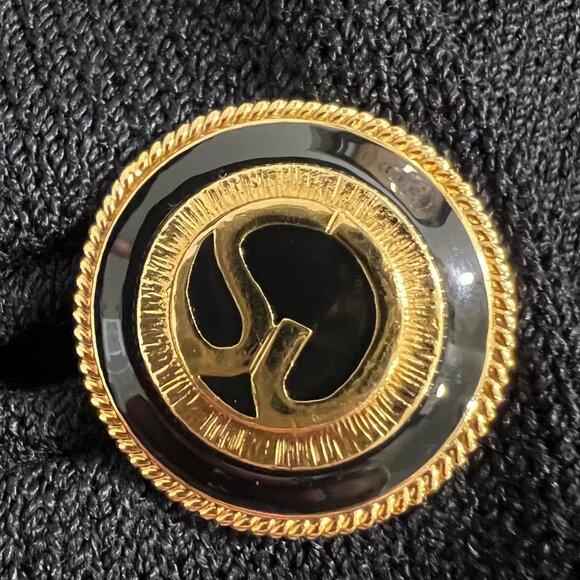 Vintage St. John Old Money Luxury Minimalist Parisian Capsule Dark Navy Large - Picture 5 of 12